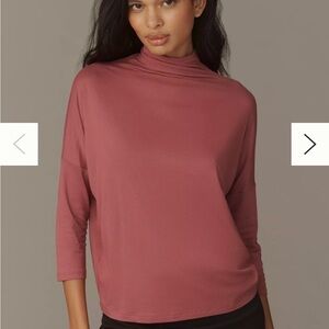 Anthropologie Rose Pink Draped Dolman Top